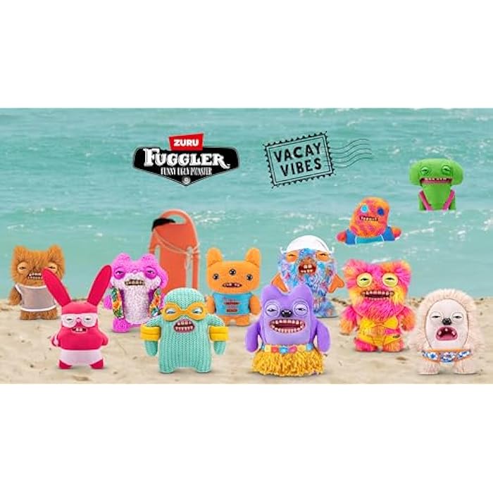 Fuggler Vacay Vibes by ZURU. Funny Ugly Monster. Plush. Collectible. Toy (Rabid Rabbit - red) - Image 6