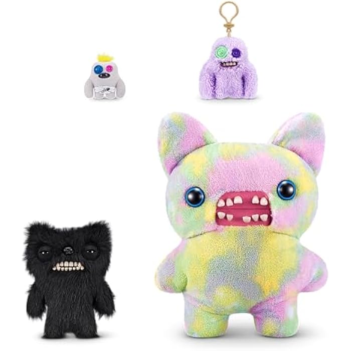 Fuggler Fart Face 9-inch Assortment Series 1 (Munch Munch ?C Black Long) by ZURU. Funny Ugly Monster Plush Toy - Image 4