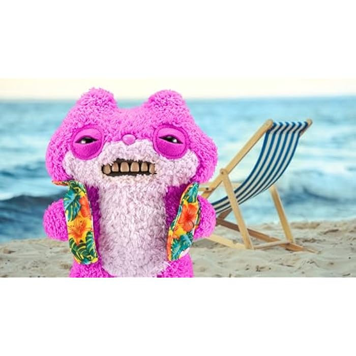 Fuggler Vacay Vibes by ZURU. Funny Ugly Monster. Plush. Collectible. Toy (Sketchy Squirrel - Pink) - Image 5