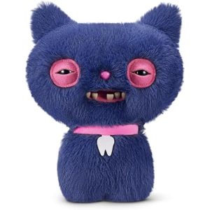 Fuggler Alley Cats 9-Inch Plush Toy (Cheezee) Grey by ZURU ?C Funny Ugly Monster Stuffed Animal with Human-Like Teeth. Collectible Plush for Kids. Tweens. Teens. Adults & Cat-Loving Weirdos