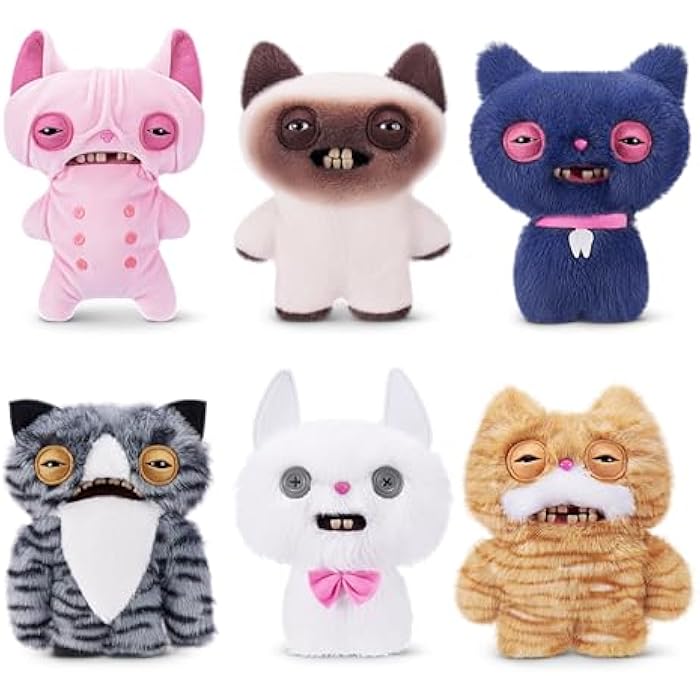 Fuggler Alley Cats 9-Inch Plush Toy (Wrinkle Mcstinkles) by ZURU ?C Funny Ugly Monster Stuffed Animal with Human-Like Teeth. Collectible Plush for Kids. Tweens. Teens. Adults & Cat-Loving Weirdos - Image 2
