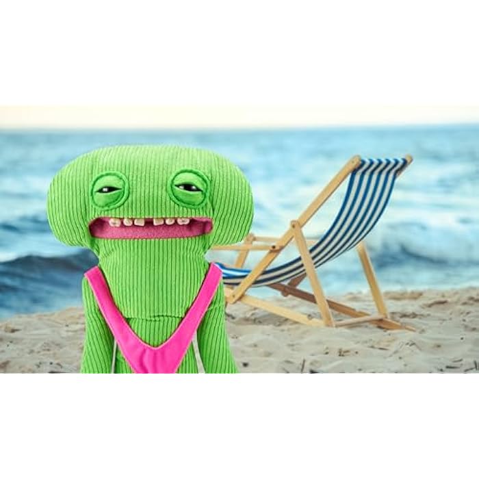 Fuggler Vacay Vibes by ZURU. Funny Ugly Monster. Plush. Collectible. Toy (Smiley O Riley - Green) - Image 5