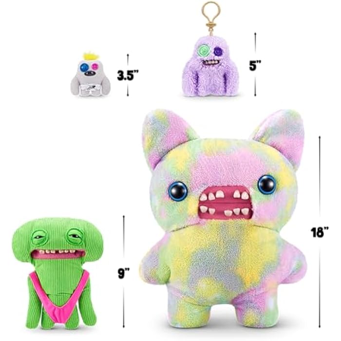 Fuggler Vacay Vibes by ZURU. Funny Ugly Monster. Plush. Collectible. Toy (Smiley O Riley - Green) - Image 3