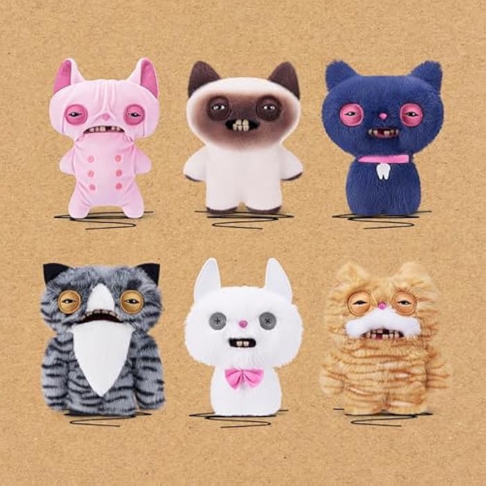 Fuggler Alley Cats 9-Inch Plush Toy (Wrinkle Mcstinkles) by ZURU ?C Funny Ugly Monster Stuffed Animal with Human-Like Teeth. Collectible Plush for Kids. Tweens. Teens. Adults & Cat-Loving Weirdos - Image 5