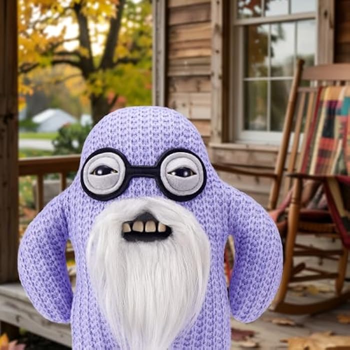 Fuggler Old Fogies 9-Inch Plush Toy (Mr Needles) by ZURU ?C Funny Ugly Monster Stuffed Animal with Human-Like Teeth. Collectible Plush for Kids. Tweens. Teens. Adults & Weird Toy Lovers - Image 3